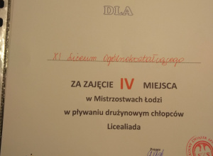 IV miejsce w Mistrzostwach Łodzi – Licealiada 2023