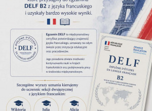 Sukces naszych uczennic na egzaminie DELF B2 z języka francuskiego